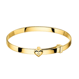 Little Star Arabella - Gold Diamond Heart Baby Bangle