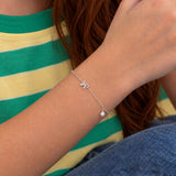 Little Star Studio - Mila Bow Pearl Girls Bracelet 18cm