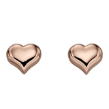 Little Star Emily Rose Gold Heart Stud Earrings