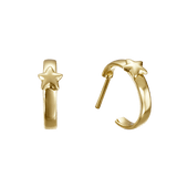 Little Star Estrela - Gold Plated Star Hoop Earrings