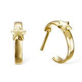 Little Star Estrela - Gold Plated Star Hoop Earrings