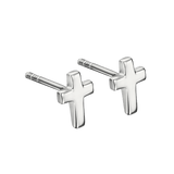 Little Star Eden - Silver Cross Earrings