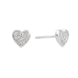 Little Star Luxe Orion – Diamond Pave Heart Studs