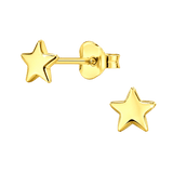 Little Star Studio - Thea Gold Plated Star Girls Stud Earrings