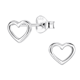 Little Star Studio - Lux Open Heart Girls Stud Earrings