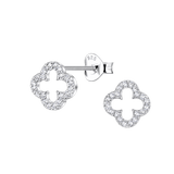 Little Star Studio - Kit Clover CZ Girls Stud Earrings