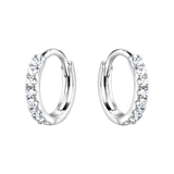 Little Star Studio - Skye CZ Girls Huggie Hoop Earrings