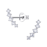 Little Star Studio - Scout CZ Girls Climber Earrings