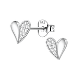Little Star Studio - Lyla Heart CZ Girls Stud Earrings