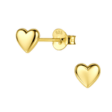 Little Star Studio - Coco Gold Plated Heart Girls Stud Earrings