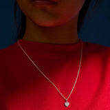 Little Star Luxe Sirius – Diamond Pave Heart Necklace