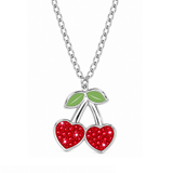 Little Star Studio - Cherry Crystal Girls Necklace 40cm
