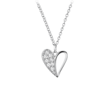 Little Star Studio - Mabel Heart CZ Girls Necklace 40cm