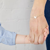 Little Star Georgiana Rose Gold Heart Girls Bracelet 17cm