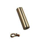 Memorial Locket, Large Plain Cylinder 9ct Yellow Gold 40x12mm