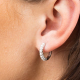 Scream Pretty Large Pearl Huggie Hoop Earrings Gold Plated