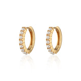 Scream Pretty Large Pearl Huggie Hoop Earrings Gold Plated
