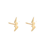 Scream Pretty Lightning Stud Earrings Gold Plated