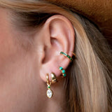 Scream Pretty Malachite Green Huggie Hoop Earrings