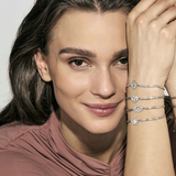 Nomination Milleluci Patterned Heart Bracelet, Stainless Steel CZ