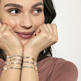 Nomination Milleluci Patterned Heart Bracelet, Stainless Steel Rose PVD CZ