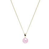 9ct Yellow Gold Pink Pearl Pendant 8-8.5mm