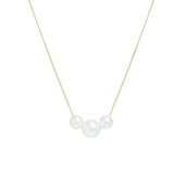 9ct Yellow Gold River Pearl Graduation Trio Slider Necklace 5.5-7.5mm