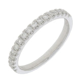 Platinum Diamond Claw Set Band Ring 0.35ct
