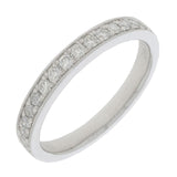 Platinum Diamond Grain Set Band Ring 0.35ct