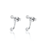 Scream Pretty Pearl Dot Ear Jacket Stud Earrings