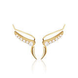 Scream Pretty Pearl Claw Ear Climber Earrings Gold Plated