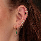 Scream Pretty Pearl Claw Ear Climber Earrings Gold Plated