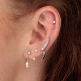 Scream Pretty Pearl Claw Ear Climber Earrings