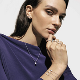 Nomination Pearls Loop CZ Heart Bracelet, Sterling Silver