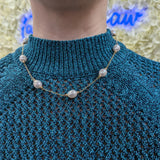 9ct Yellow Gold River Pearl 'Mary Berry' Station Necklace 10-11mm