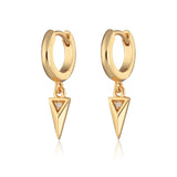 Scream Pretty Rebel Charm Hoop Earrings Gold Plated