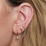 Scream Pretty Rebel Charm Hoop Earrings Gold Plated
