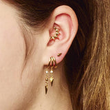Scream Pretty Rebel Illusion Hoop Earrings Gold Plated