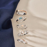 Clogau Celebration Silver Topaz Tennis Ring