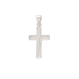 Sterling Silver Plain Solid Cross Pendant 21x15mm