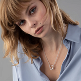 Scream Pretty Heart Carabiner Curb Chain Necklace