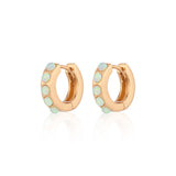 Scream Pretty Lime Opal Huggie Hoop Earrings Gold Plated