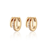 Scream Pretty Illusion Claw Huggie Hoop Earrings Gold Plated