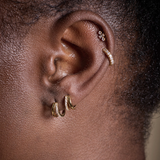 Scream Pretty Illusion Split Huggie Hoop Earrings Gold Plated