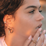 Scream Pretty Huggie Hoop Earrings Gold Plated