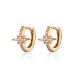 Scream Pretty Starburst Huggie Hoop Earrings Gold Plated