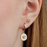 Scream Pretty Evil Eye Stud Earrings Gold Plated