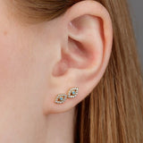 Scream Pretty Evil Eye Stud Earrings Gold Plated