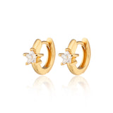 Scream Pretty Sparkling Star Huggie Hoop Earrings Gold Plated