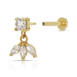 Scream Pretty Princess Flat Back Single Stud Earring